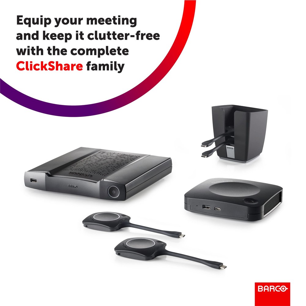 Barco ClickShare Tray and 2 ClickShare Buttons Value Pack Stylish Tray Clutter