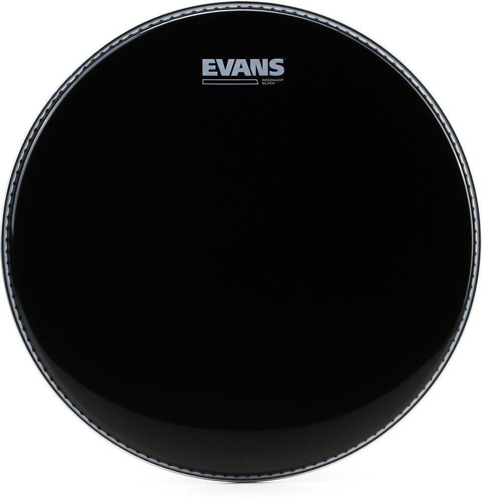 Evans Resonant Black Tom Head - 14 inch (2-pack) Bundle