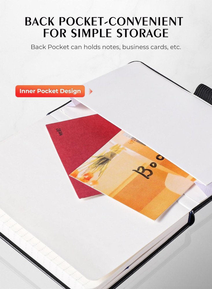 AISBUGUR Pocket Notebook Small Notebook 2-Pack Total 320 Pages3.7" x 5.7" Poc...