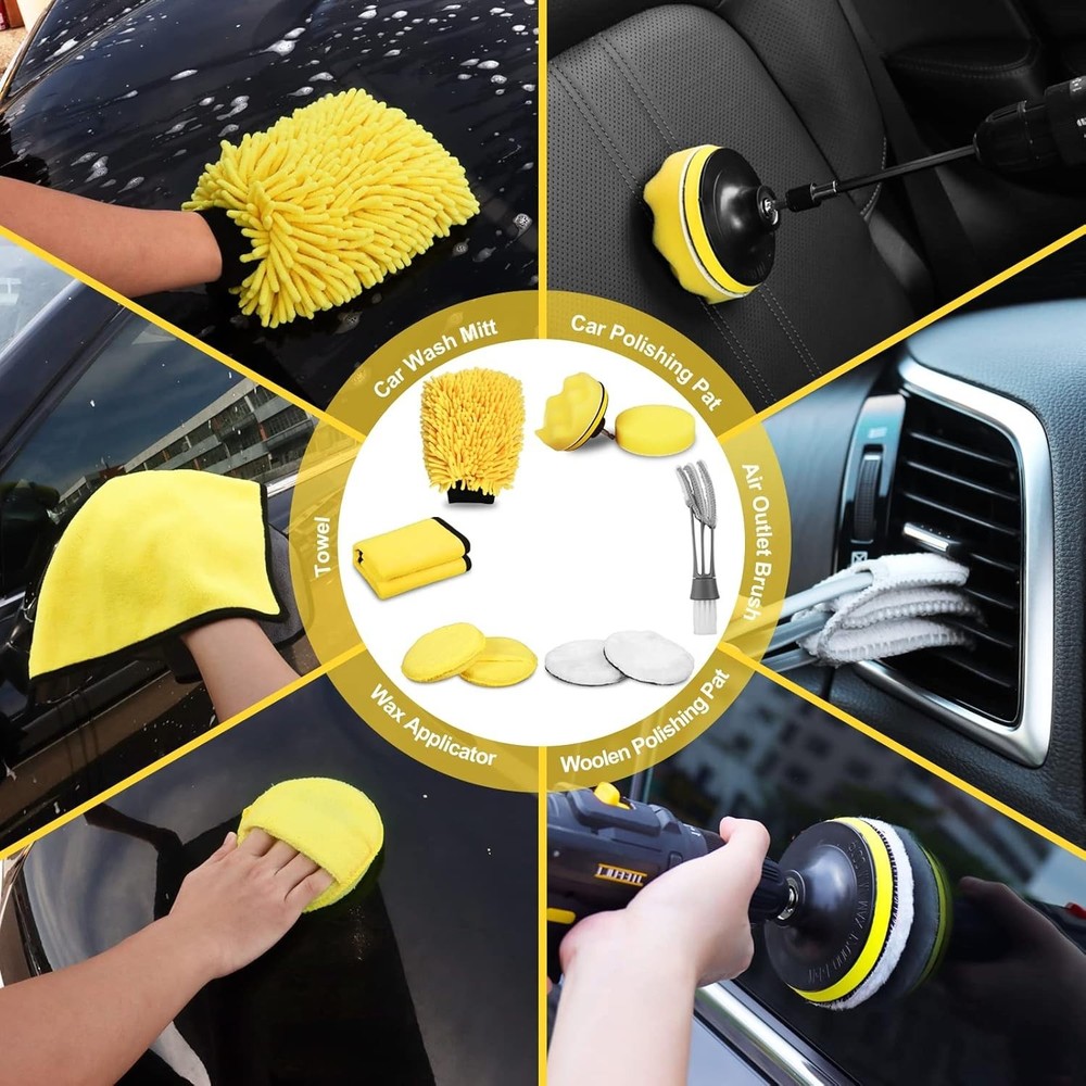 Professional Car Detailing Brush Set