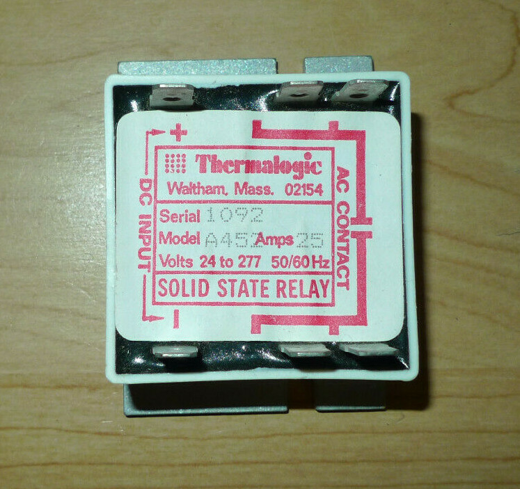 Thermalogic Solid State Relay  Model A452  25 Amps 24-277 Volts