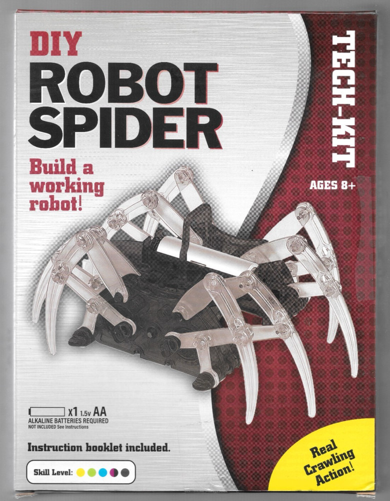 DIY Tech Kit Robot Spider Build a Working Real Crawling Action STEM Science 8+y