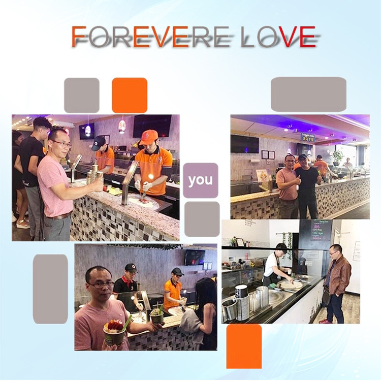 Kolice Commercial 21"x21" ETL Single Square Ice Pan Fry Ice Cream Roll Machine