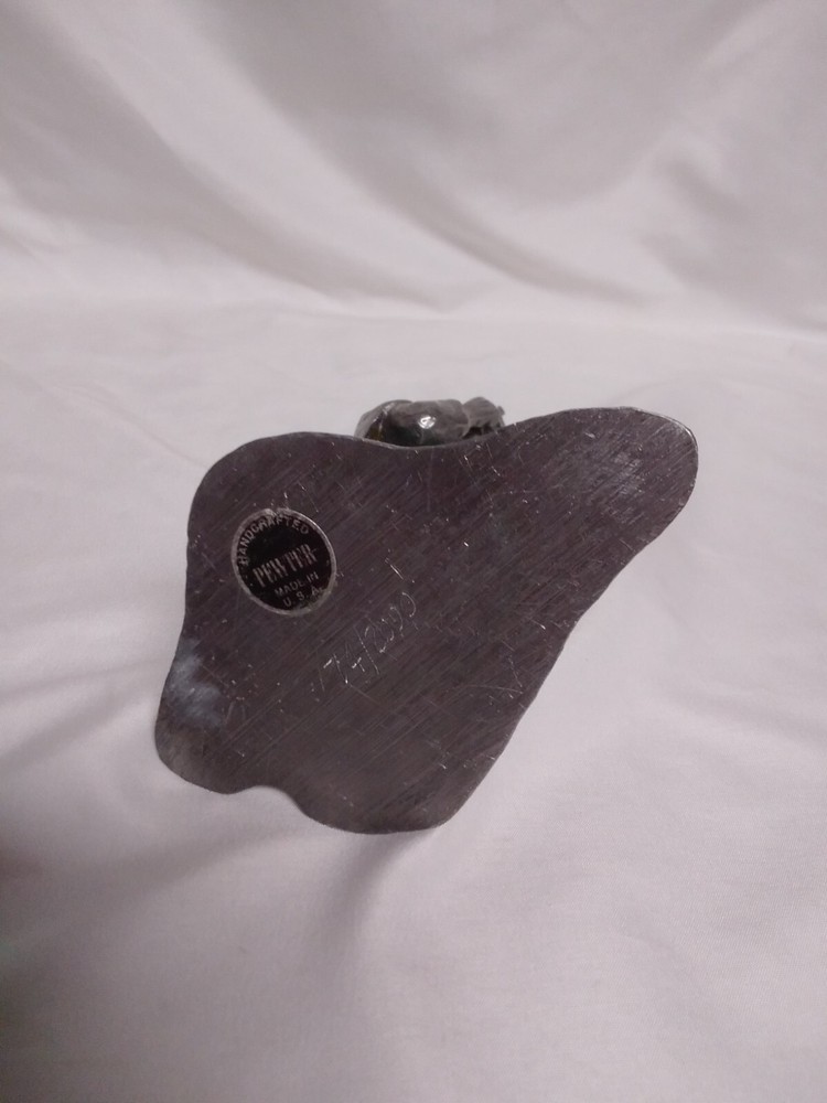 MICHAEL RICKER SOLID PEWTER RELIGIOUS PRAYING KNEELING FIGURINE # 74/2000 (4LBS)