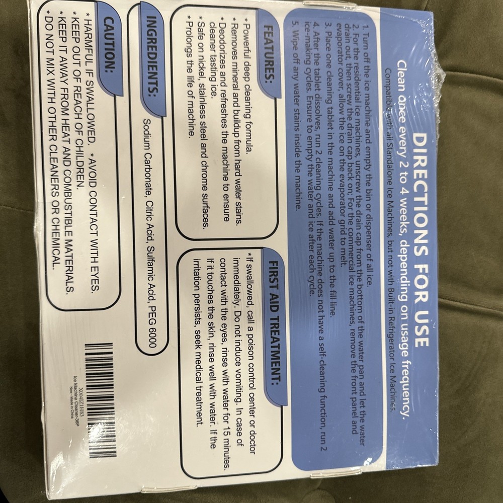 All-in-One Ice Maker Cleaning Tablets, 36 Pack - Easy, Effective Maintenance