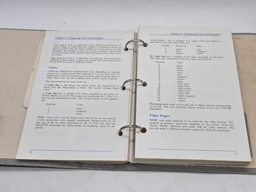 Vintage Tandy 1000 BASIC Reference Manual Cat. No. 25-1502 Computer Products