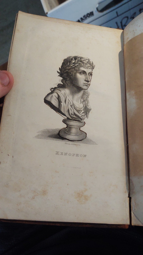 Anabasis of Xenophon ,English notes ,explanatory map 1851 , 632 pps Leather