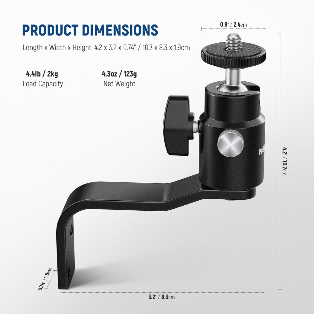 NEEWER 2 Pack E Type Wall Ceiling Mount, Ring Light Wall Mount Bracket