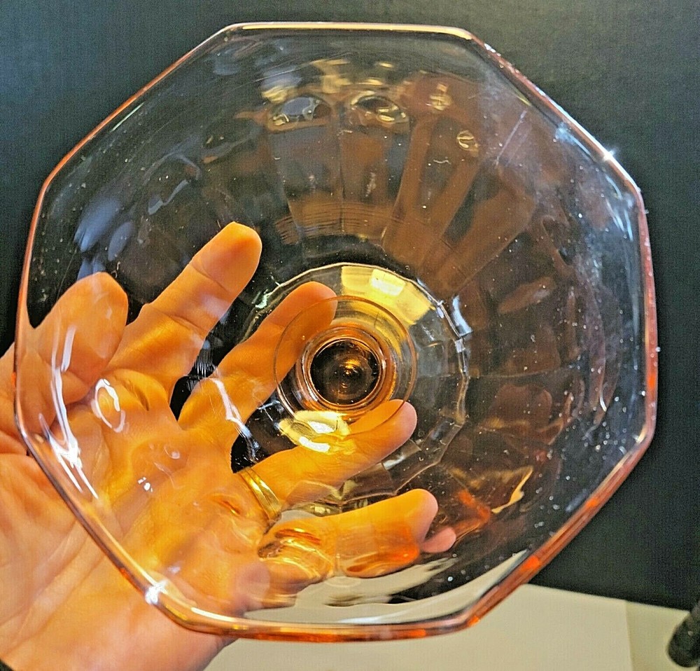 PINK DEPRESSION CANDY DISH PEDESTAL