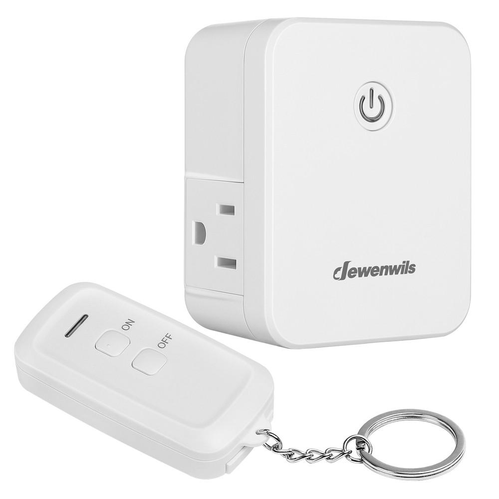 DEWENWILS Wireless Remote Control Outlet Electrical Remote Light Switch White