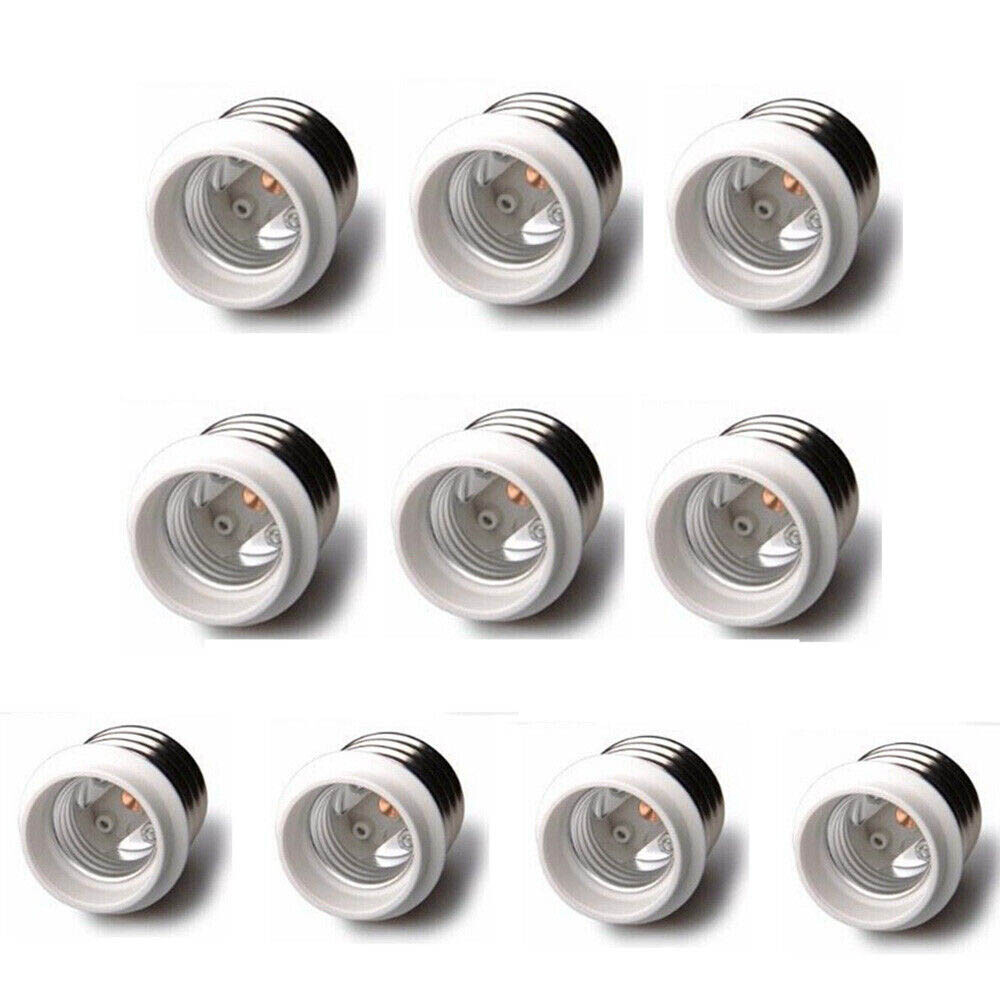 10Pcs Light Bulb Socket Adapter for Mogul Base E39 to Medium E26 Screw Reducer
