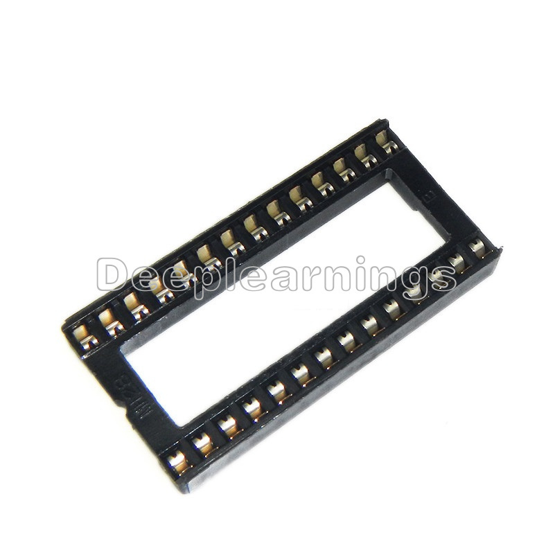 100PCS 28PIN 28PIN DIP IC Socket Adaptor Solder WIDE Type Socket Pitch Dual Wipe