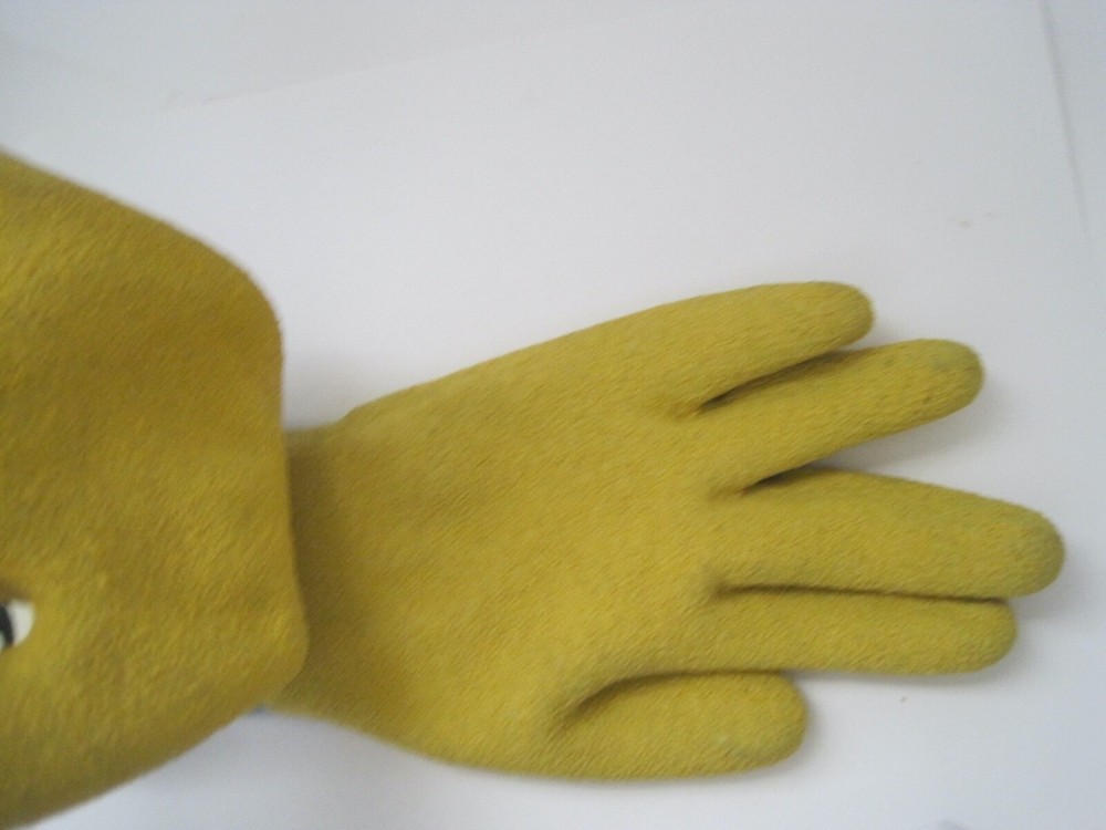 Gordon Rubber Coated Glove Yellow Gray NWT