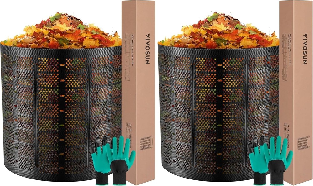 300 Gallon Outdoor Compost Bin Expandable Composter Easy to Setup & Large