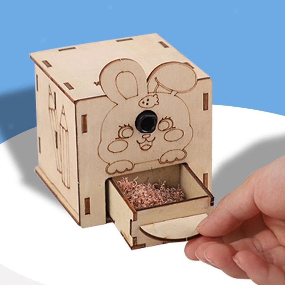 Kids DIY Electric Pencil Sharpener Making Set Educational Crafts Handmade