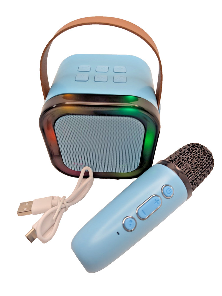 Colorful Сompact Karaoke System. Wireless microphone.