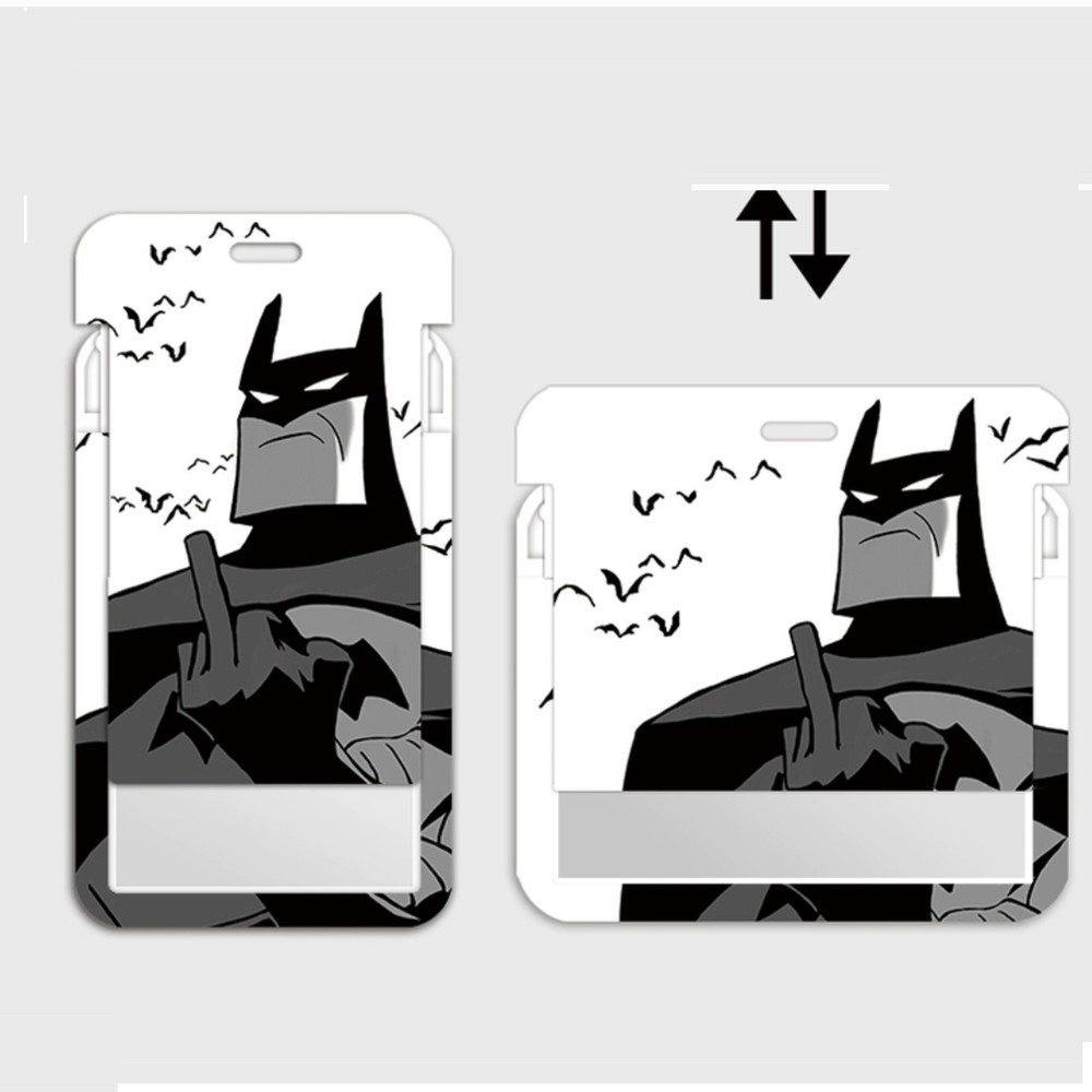 Comic Batman Rectangular ID Holder with 18 inch Lanyard