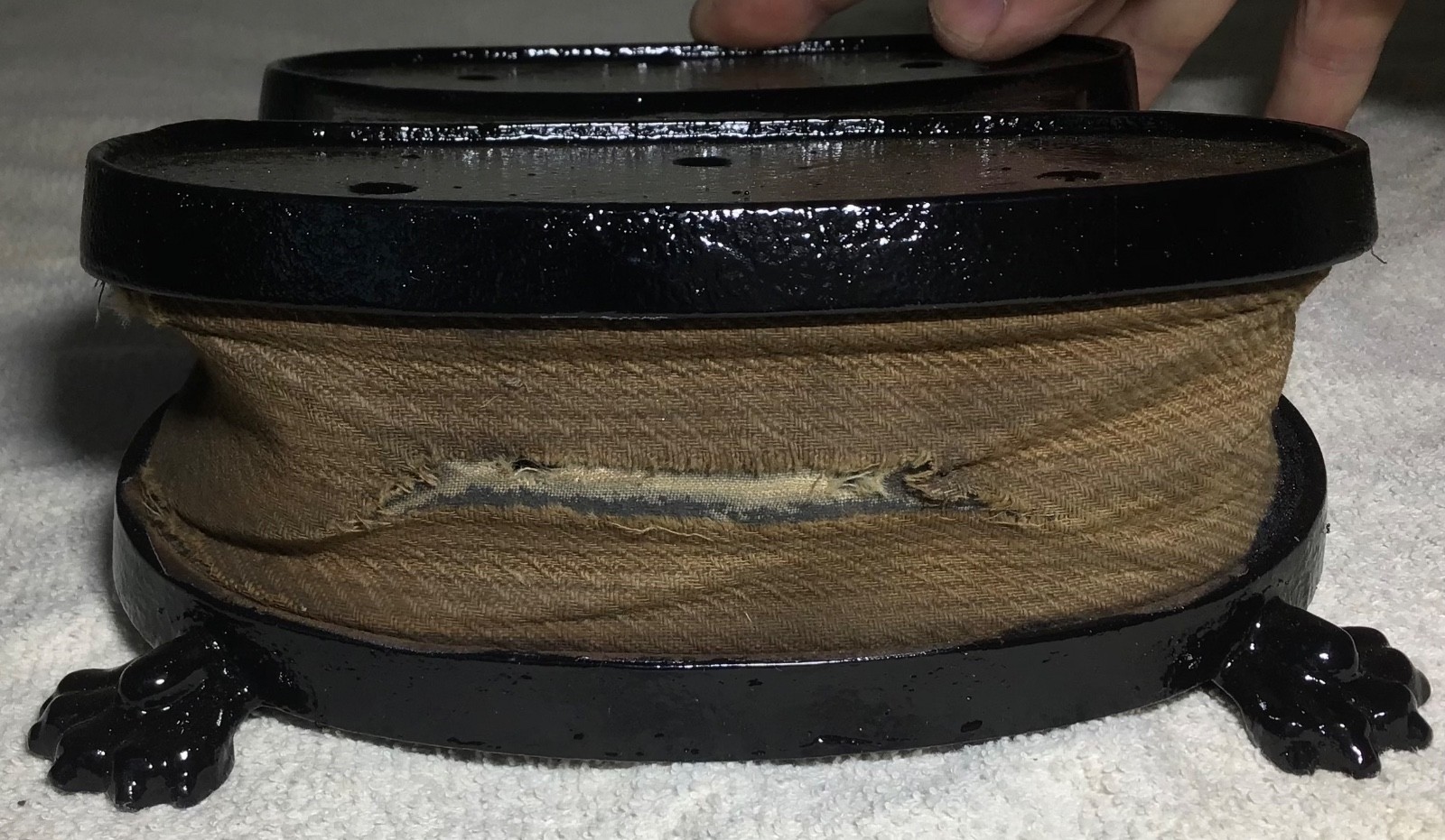 1880s era antique CLAW-FOOT air pump BELLOWS old DENTAL quack medicine APPARATUS