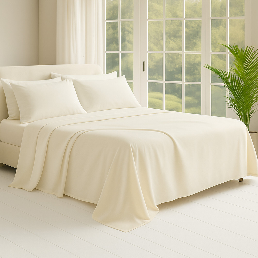 Bed Sheet Set 6 Piece - Soft, Breathable, & Deep Pocket. Bamboo Sheet Set