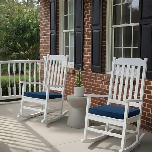 Outdoor Chair Cushions, Water-Resistant & Fade 18.5" x 16" 6 Pack Navy Blue