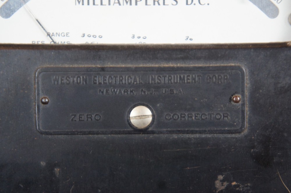 Weston Electrical Zero Corrector DC Milliamperes Volt Meter Model 931