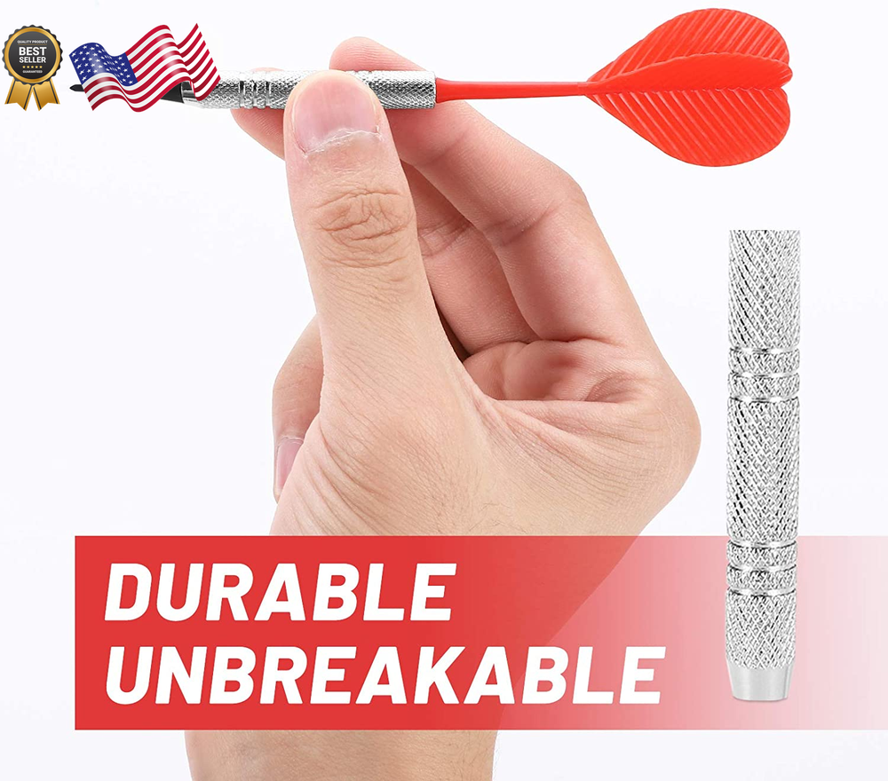 12 Pcs Soft Tip Darts Bar Dart Plastic Tip Darts Set Attach Extra 100 Black 2BA