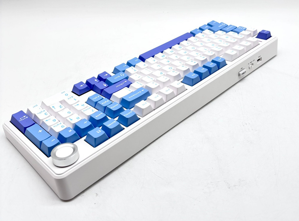 Wireless Mechanical Keyboard AULA F99 Pro Blue White