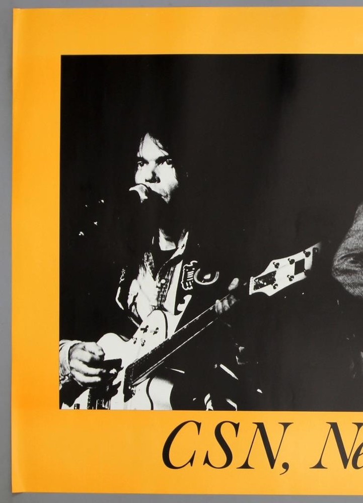 CROSBY, STILLS, NASH & YOUNG – rare early 1970s Atlantic/Warner promo poster