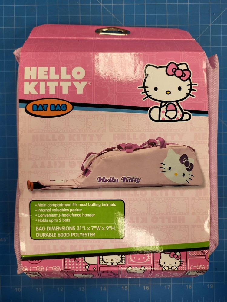 Hello Kitty Bat Bag 31"L x 7"W x 9"H Durable 600D Polyester Pink Baseball