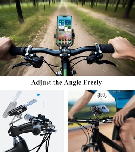 Bike Fork Stem Phone Mount Holder [Camera Friendly] [1s Lock & Release]