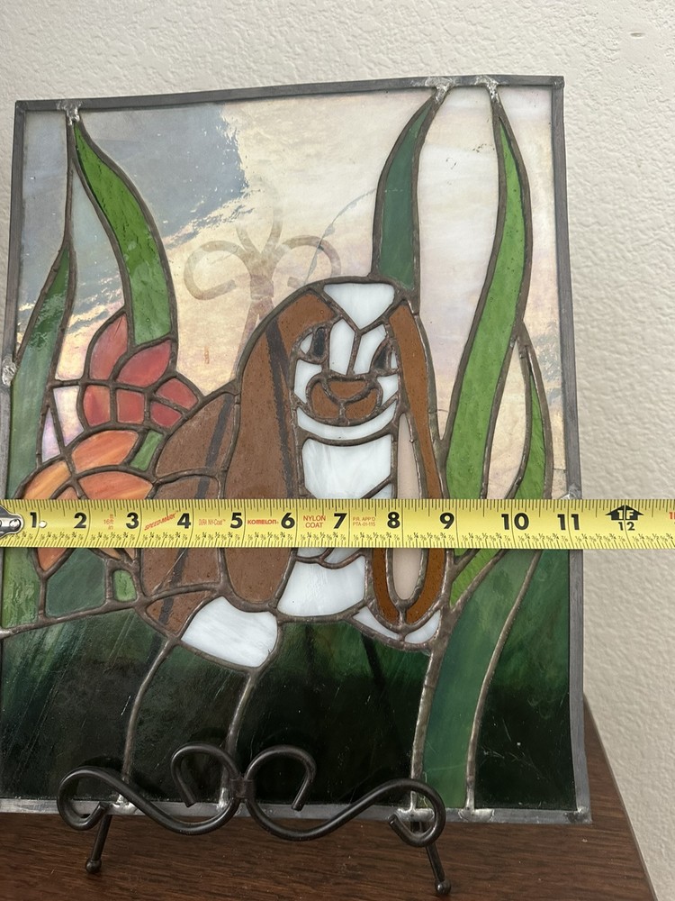 Stained Glass Panel Bunny