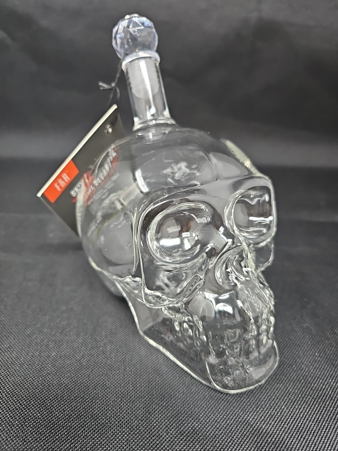 Foster & Rye Skull Liquor Decanter Clear Glass Skull Shaped Whiskey Decanter ...
