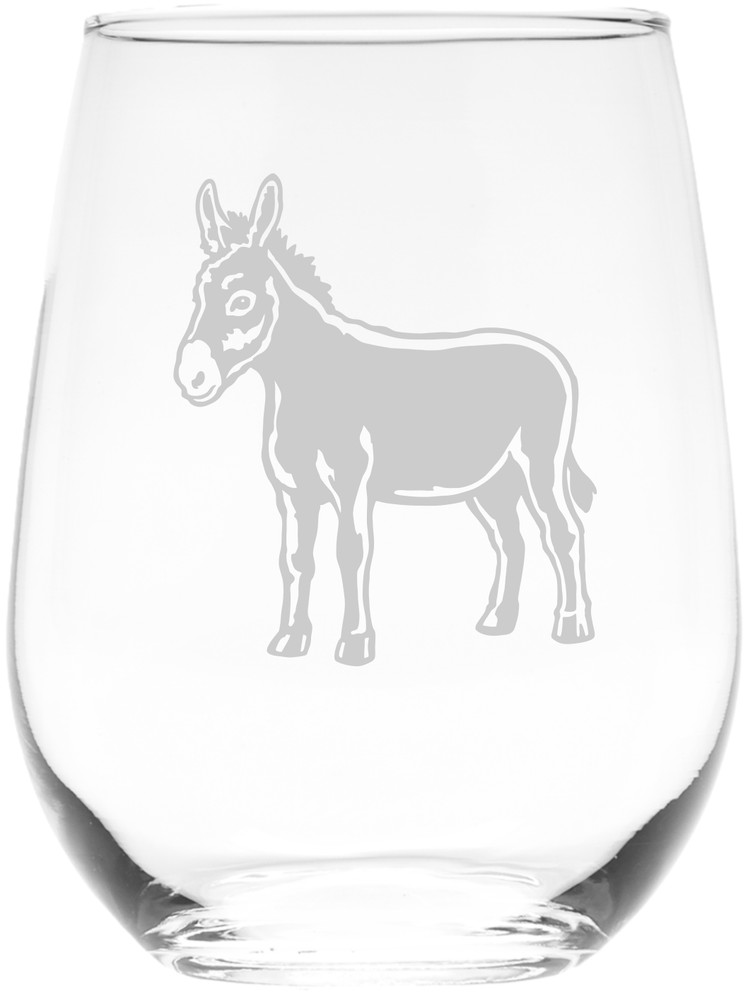 Donkey Stemless Wine Glass - 17 oz.