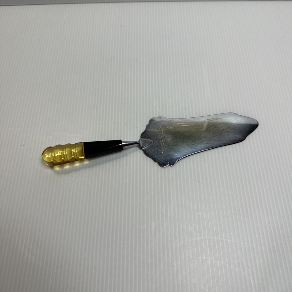 Vtg Bakelite Handle Cake /pie Server Multi Color Handle German Art Deco