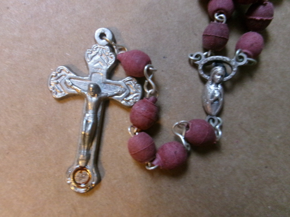 Terra Santa Jerusalem With Rose Scented Beads Rosary.