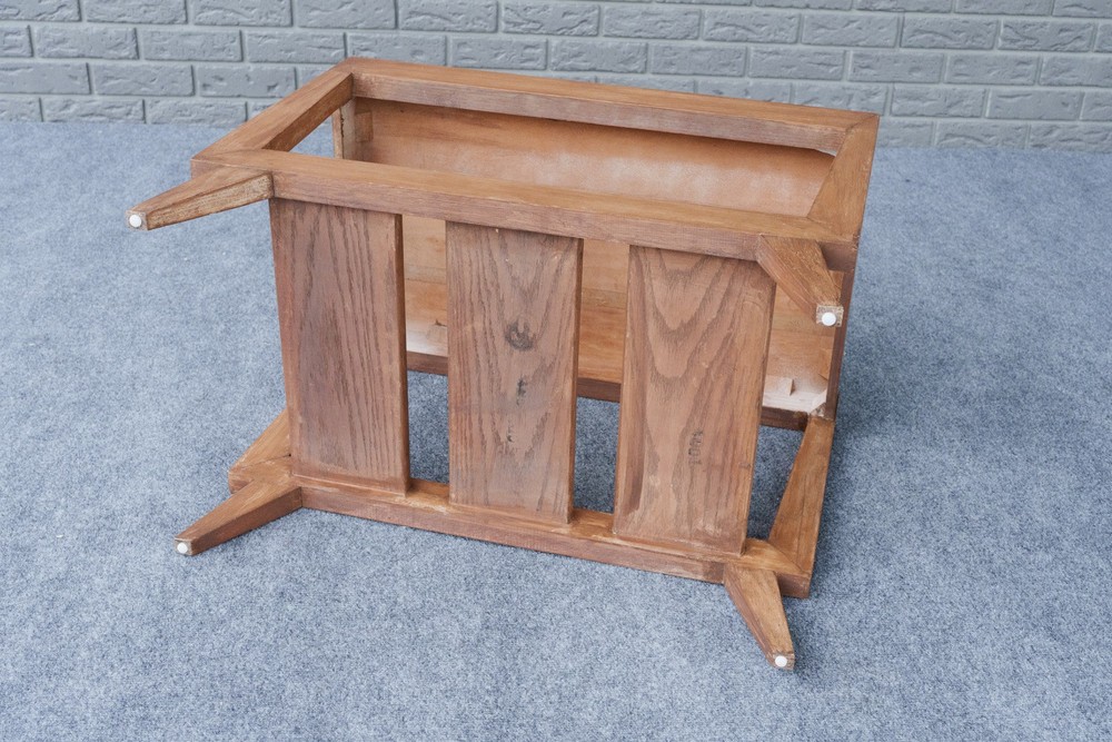 Mid Century Modern Oak Two Tier End Table