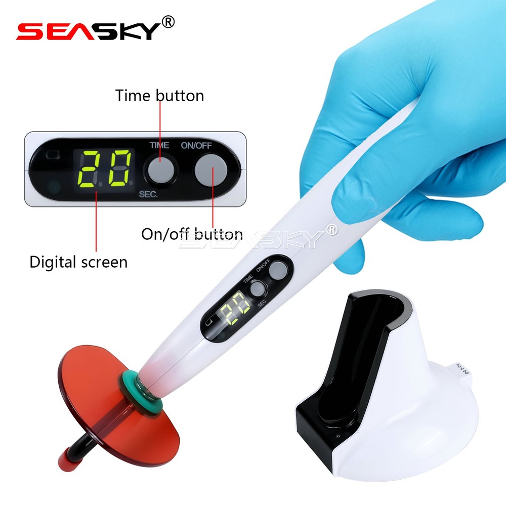 LED-B Dental Curing Light Lab Lamp Wireless 5 Second Cur 1500mw