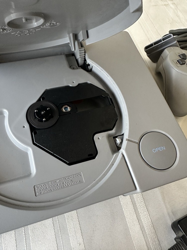 Sony PlayStation 1 Console, RFU Adapter Controller, Power Cable, Memory Card