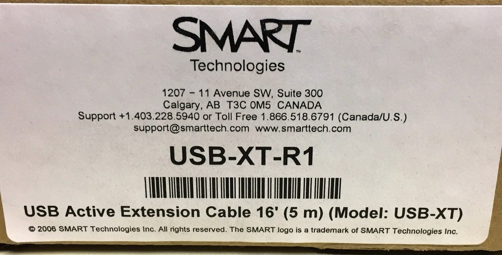 NEW 16' Smart Technologies SMART Board USB 2.0 Active Extension Cable USB-XT-R1