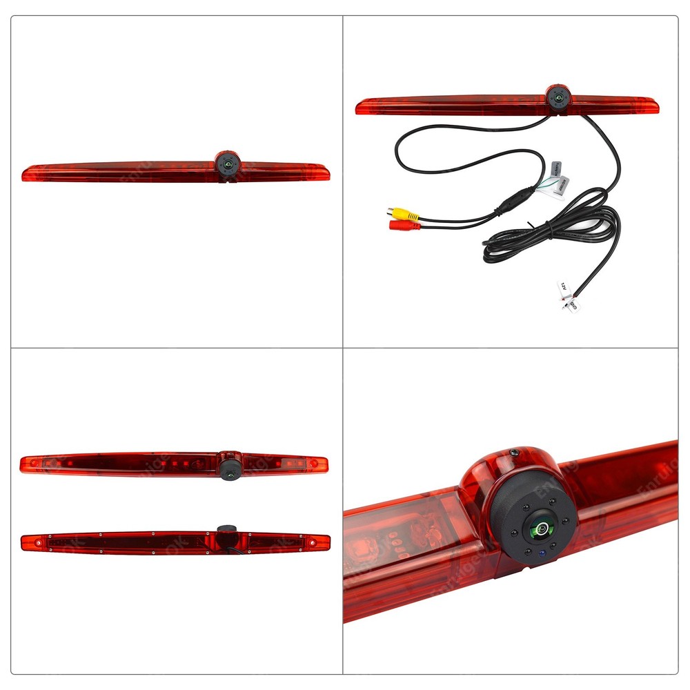 EnruigeOK Surface Mounted 3rd Brake Light Backup Camera Universal for Vans RVs