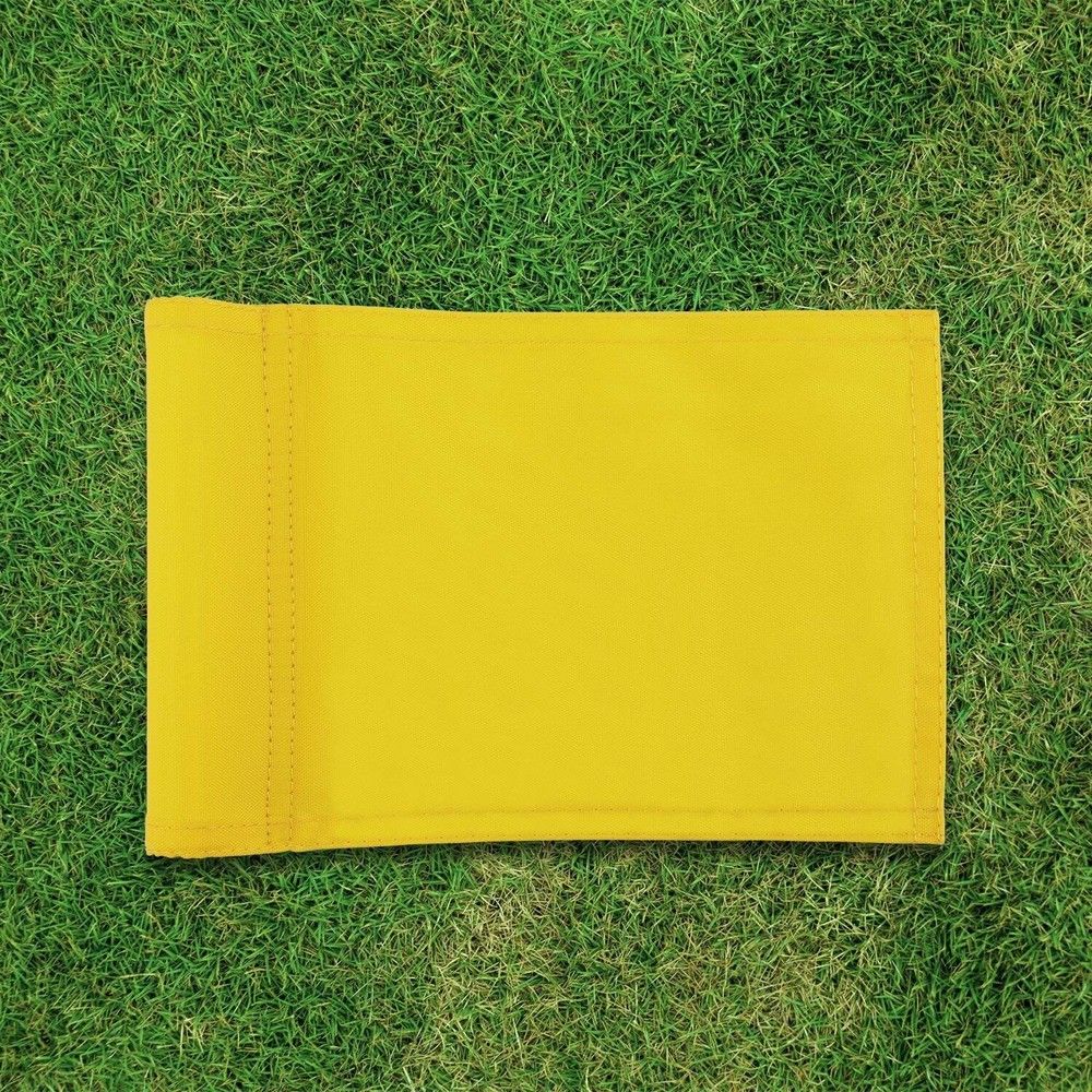 Golf Practice Putting Green Flagstick - 33" Marker, Solid Yellow Jr. Flag