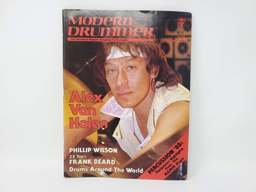 ALEX VAN HALEN MODERN DRUMMER Drums Magazine OCTOBER 1983