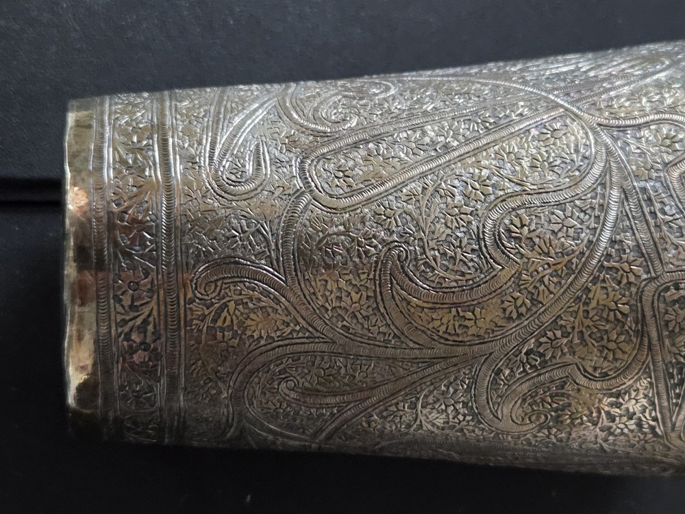 Large Antique Solid Silver India Kashmir Cup Paisley Design