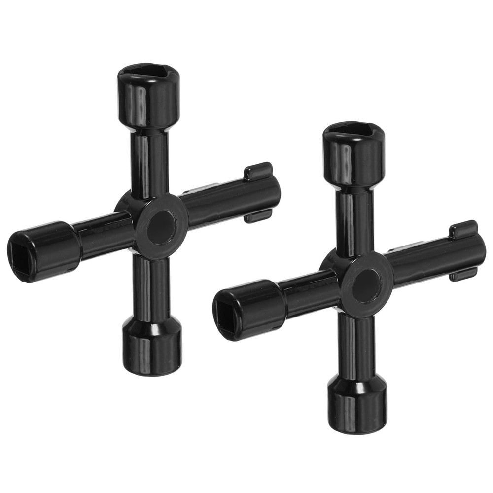 4-Way Multi-Functional Utility Key 2 Pack Universal Cross Key Stopcock Key 4 ...