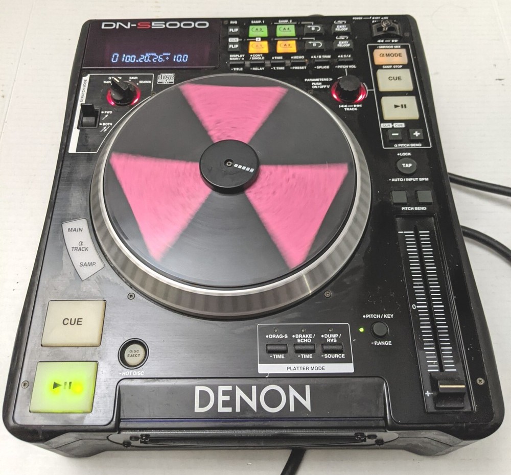 DENON DN-S5000 Digital Turntable CDJ Table Top DJ CD MP3 Active Platter #2