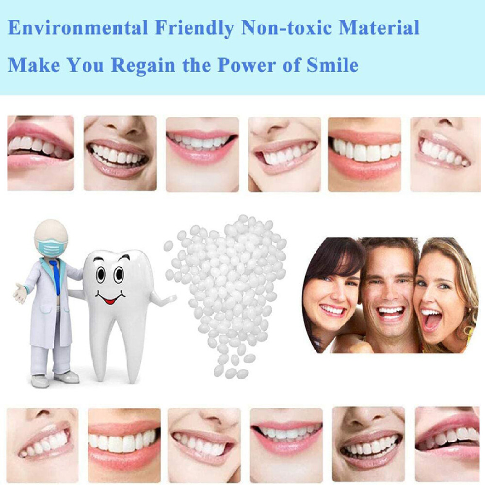2PCS Tooth Repair Granules Temporary Reusable Moldable False Teeth Fitting Beads