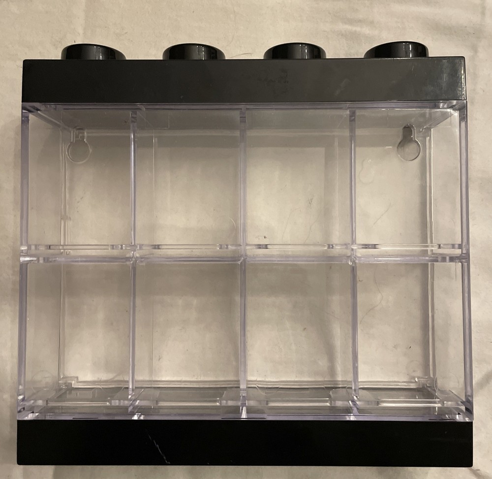 LEGO Minifigure Display Case 8, in Black, Brick Stackable