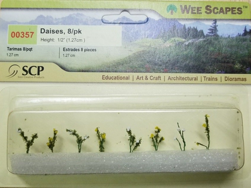 Wee Scapes 00357, Daisies, 1/2" 8pk