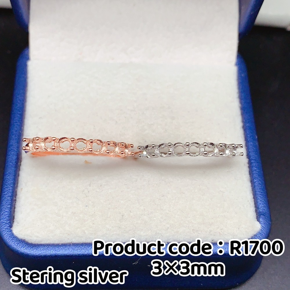 Empty silver925 ring setting, blank setting silver ring DIY R1700