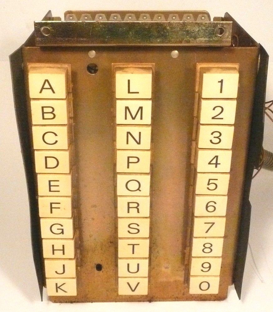 ROWE JUKEBOX R-74: untested BUTTON UNIT w/ ELECTRONICS, CABLE, & JACK